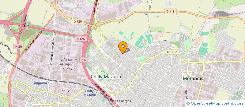 localisation de l'entreprise AYI-TEAM à CHILLY-MAZARIN