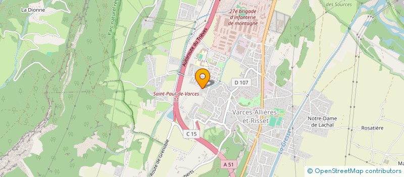 localisation de l'entreprise AYM  VARCES-ALLIERES-ET-RISSET