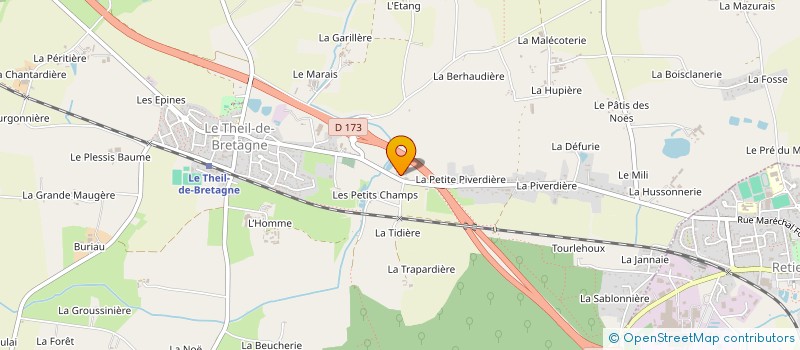 localisation de l'entreprise AYMERIC CLOUET PAYSAGISTE  LE THEIL-DE-BRETAGNE