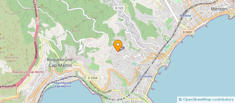 localisation de l'entreprise AYMPRIS à ROQUEBRUNE-CAP-MARTIN