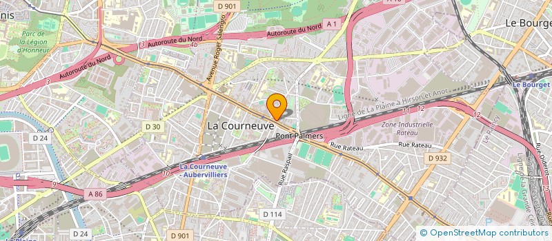 localisation de l'entreprise AYO à LA COURNEUVE