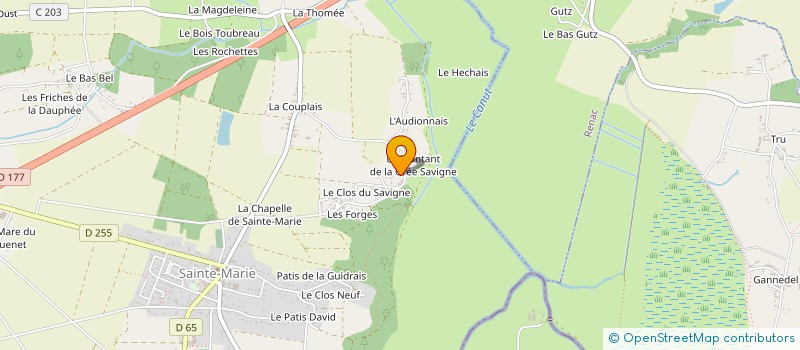 localisation de l'entreprise AYRON à SAINTE-MARIE