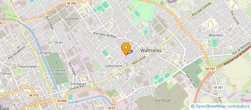 localisation de l'entreprise AYV HOLDING  WATTRELOS