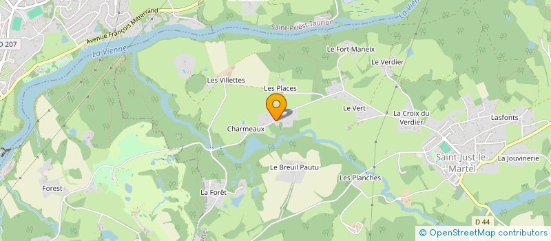 localisation de l'entreprise AYVIFLO  SAINT-JUST-LE-MARTEL