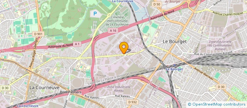 localisation de l'entreprise AZ AUTOS à LA COURNEUVE