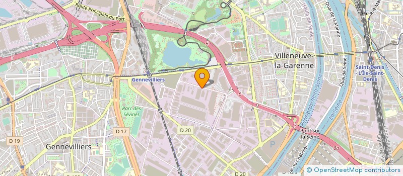 localisation de l'entreprise AZ COM à GENNEVILLIERS