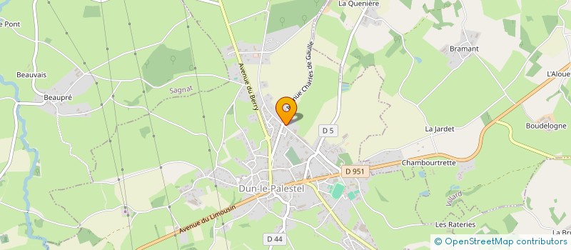 localisation de l'entreprise AZ CONCEPTION 23 à DUN-LE-PALESTEL