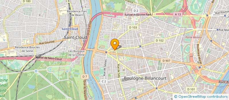 localisation de l'entreprise AZ CONSULTING à BOULOGNE-BILLANCOURT