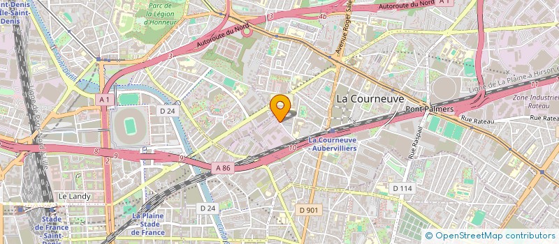 localisation de l'entreprise AZ CONSULTING à LA COURNEUVE