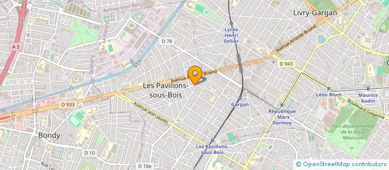 localisation de l'entreprise AZ COURSE à LES PAVILLONS-SOUS-BOIS