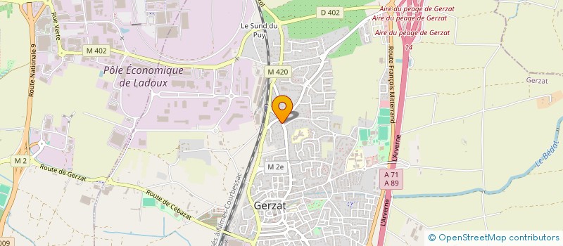 localisation de l'entreprise AZ COURSES  GERZAT
