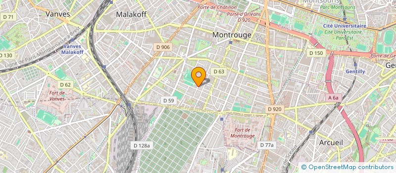 localisation de l'entreprise AZ ENTREPRISE  MONTROUGE