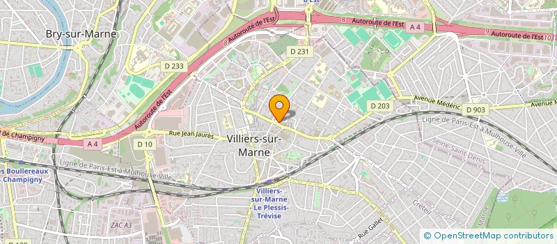 localisation de l'entreprise AZ FINANCE à VILLIERS-SUR-MARNE