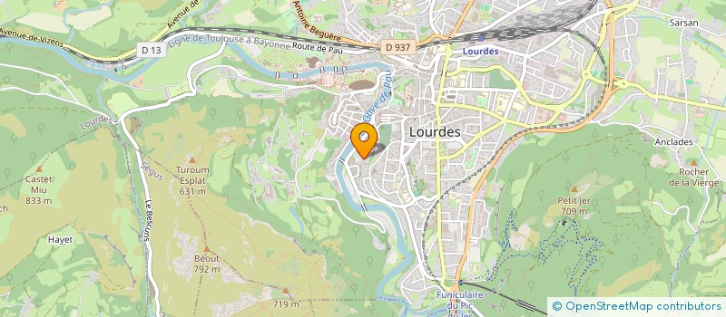 localisation de l'entreprise AZ HOTEL  LOURDES