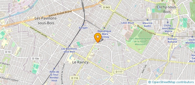 localisation de l'entreprise AZ MARKETING à LE RAINCY