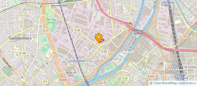 localisation de l'entreprise AZ NEGOCE à GENNEVILLIERS