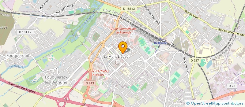 localisation de l'entreprise AZ PEINTURES à BETHUNE