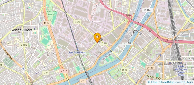 localisation de l'entreprise AZ PLAFONDS à GENNEVILLIERS