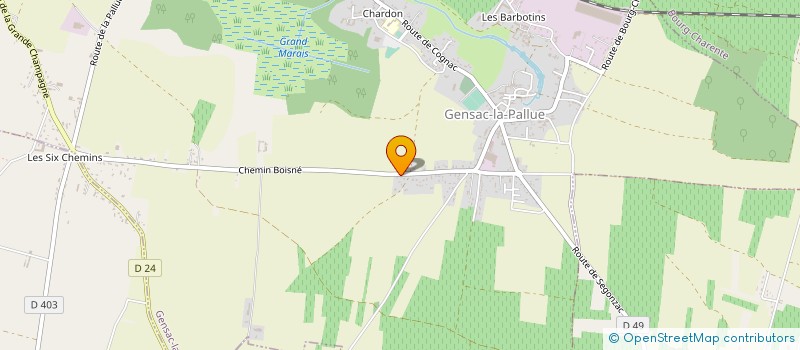 localisation de l'entreprise AZ PLOMBERIE CHAUFFAGE à GENSAC-LA-PALLUE