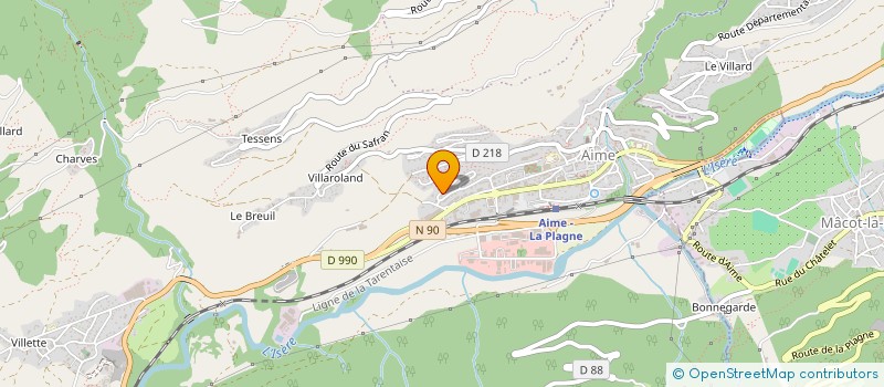 localisation de l'entreprise AZ SPEEDY RACE  AIME-LA-PLAGNE