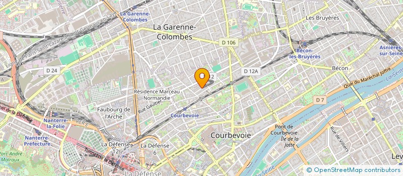 localisation de l'entreprise AZ TAXIS  COURBEVOIE