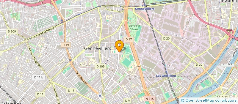 localisation de l'entreprise AZ TRANS à GENNEVILLIERS