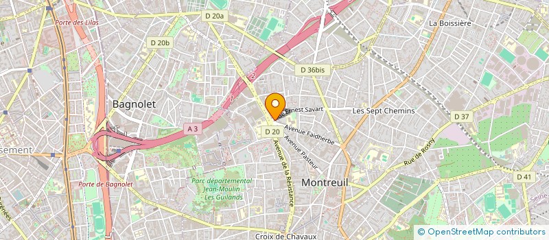 localisation de l'entreprise AZ TRANSPORT à MONTREUIL