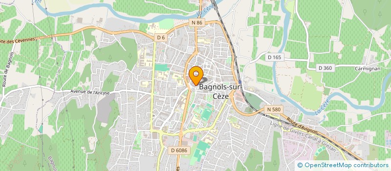 localisation de l'entreprise AZ TRANSPORT  BAGNOLS-SUR-CEZE