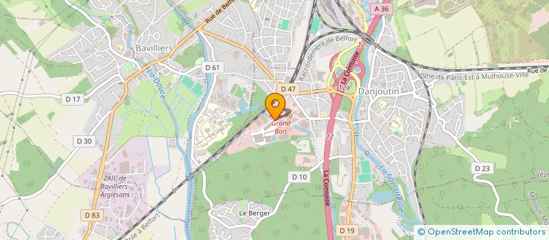 localisation de l'entreprise AZ TRANSPORTS à DANJOUTIN