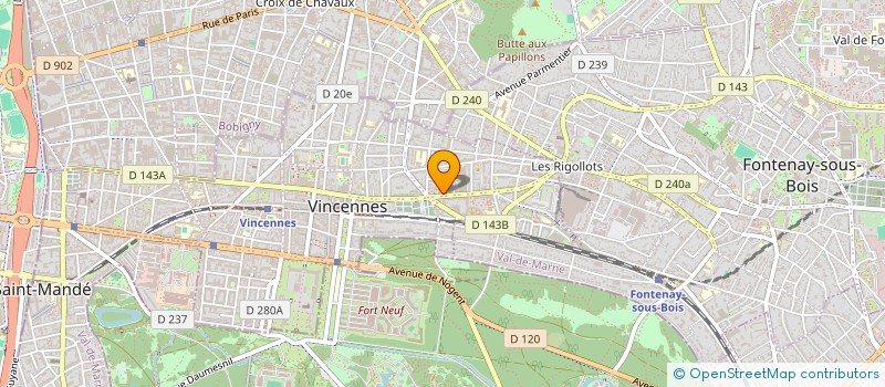 localisation de l'entreprise AZ7 à VINCENNES
