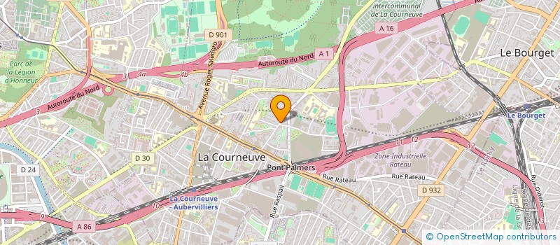localisation de l'entreprise AZA à LA COURNEUVE