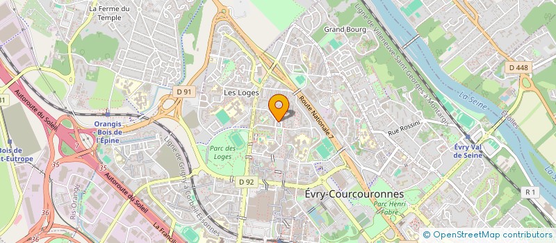 localisation de l'entreprise AZAD à EVRY-COURCOURONNES