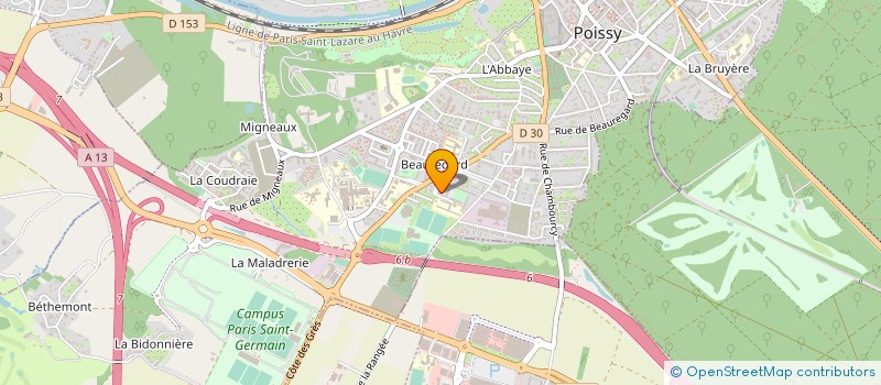 localisation de l'entreprise AZAD  POISSY