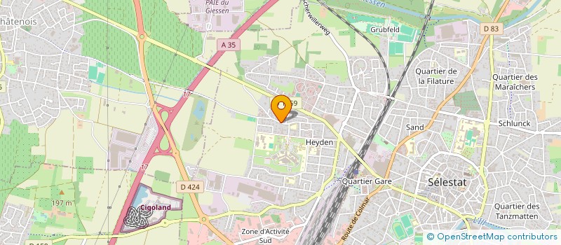 localisation de l'entreprise AZAD IMMOBILIER  SELESTAT