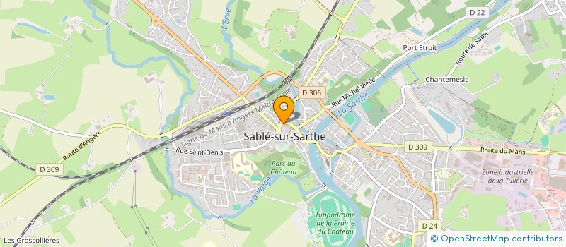 localisation de l'entreprise AZAR SHOWROOM à SABLE-SUR-SARTHE