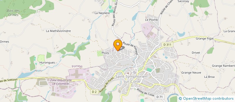 localisation de l'entreprise AZARELE  SAINT-SYMPHORIEN-SUR-COISE