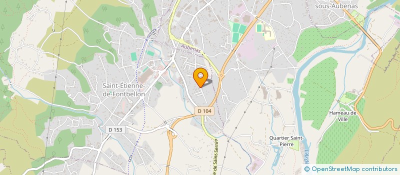 localisation de l'entreprise AZAT BATI à ST ETIENNE DE FONTBELLON