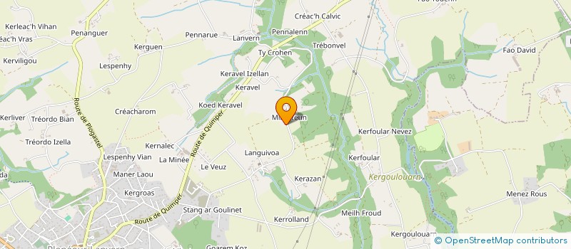 localisation de l'entreprise AZC COUVERTURE à PLONEOUR-LANVERN
