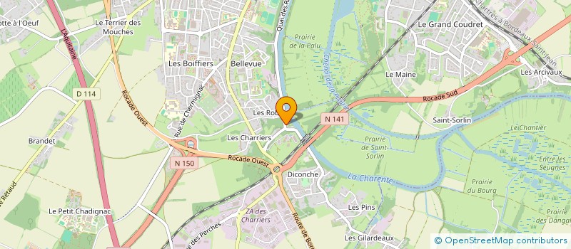 localisation de l'entreprise AZE BATIMENT  SAINTES