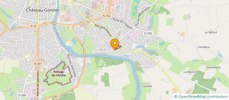 localisation de l'entreprise AZE DANSES  CHATEAU-GONTIER-SUR-MAYENNE