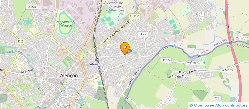 localisation de l'entreprise AZEDE à ALENCON