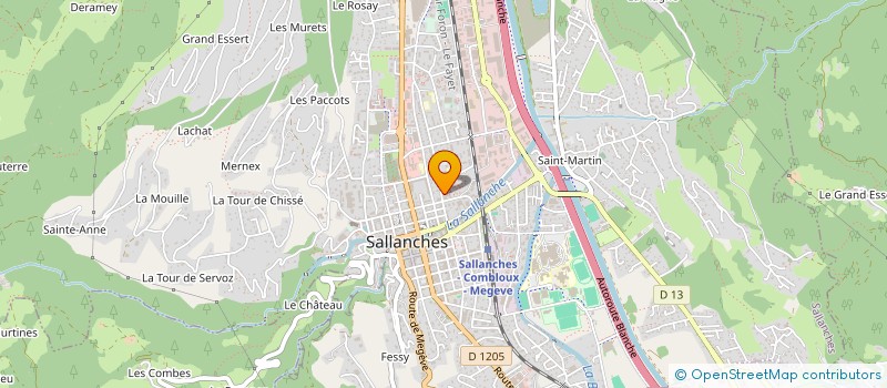 localisation de l'entreprise AZELYA à SALLANCHES