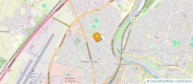 localisation de l'entreprise AZER à POITIERS