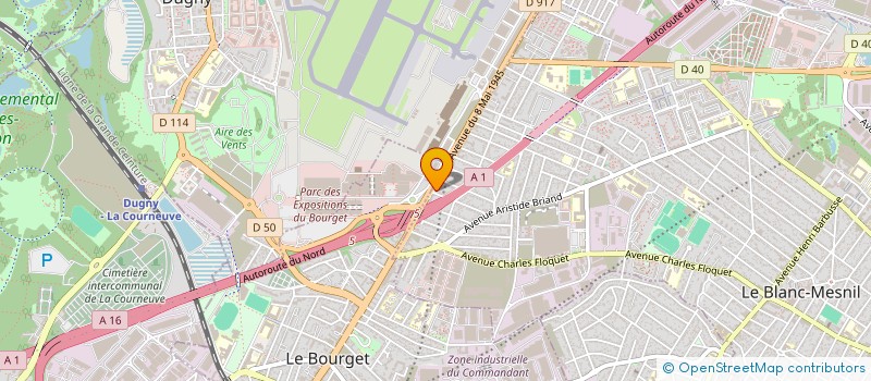 localisation de l'entreprise AZERELEC à LE BLANC-MESNIL