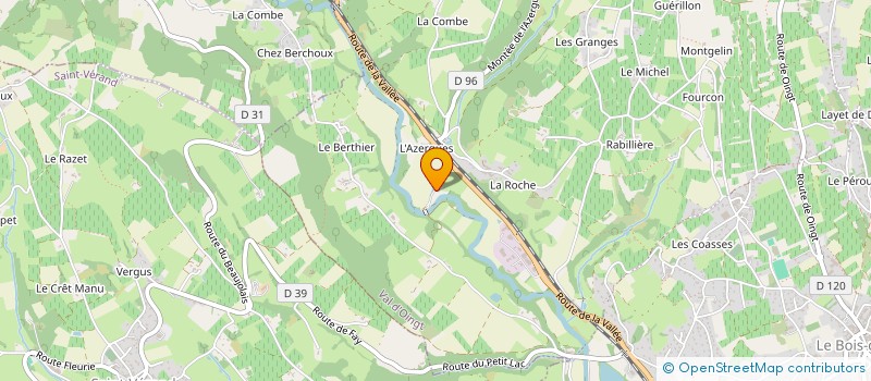 localisation de l'entreprise AZERGUES PLOMBERIE CHAUFFAGE à VAL D'OINGT