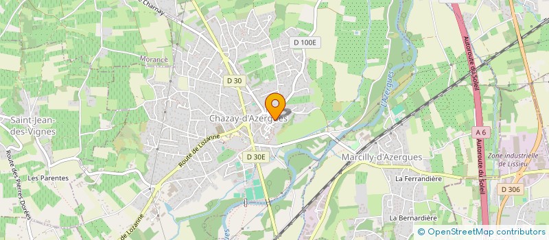 localisation de l'entreprise AZERGUES SANTE  CHAZAY-D'AZERGUES