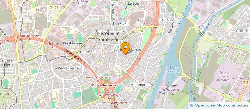 localisation de l'entreprise AZERIO à HEROUVILLE SAINT CLAIR