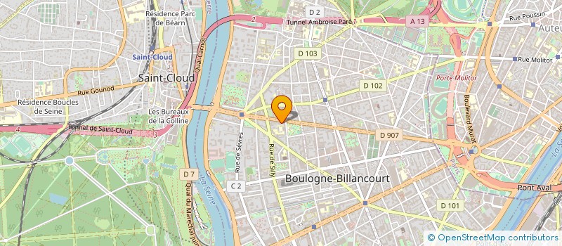 localisation de l'entreprise AZERYS BAT à BOULOGNE-BILLANCOURT
