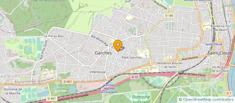 localisation de l'entreprise AZETONE à GARCHES