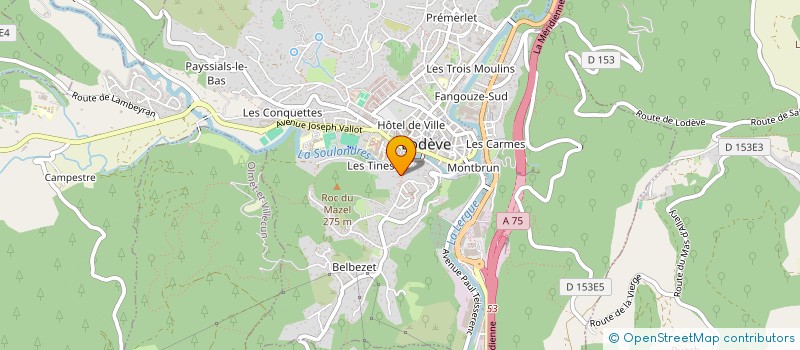 localisation de l'entreprise AZETTA TISSAGES BERBERES à LODEVE